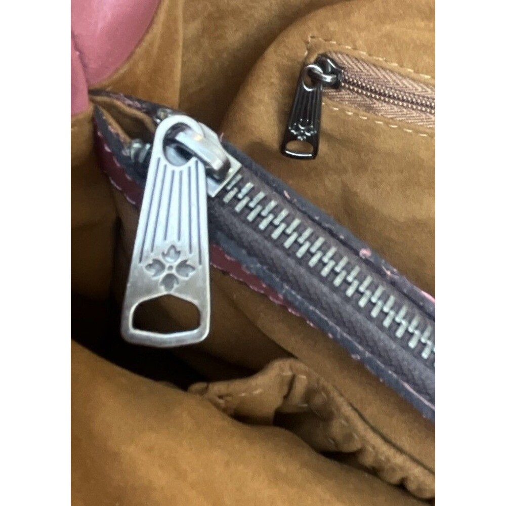 Patricia Nash Darby Tote Leather Crossbody Bag Turn Lock - Pink - Picture 16 of 16